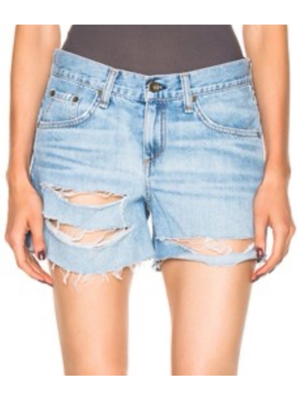 Rag & Bone Boyfriend Jean Shorts in Rye